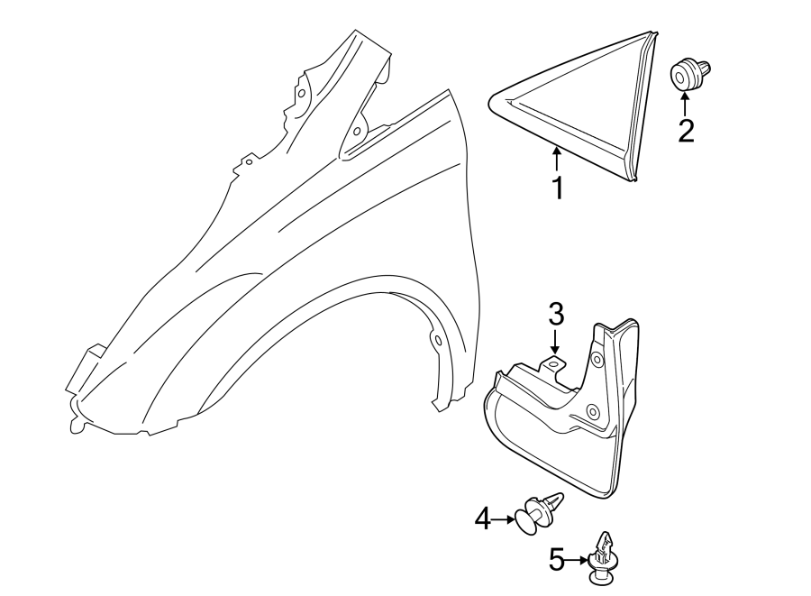 Diagram FENDER. EXTERIOR TRIM. for your 2017 Lincoln MKZ Premiere Sedan  