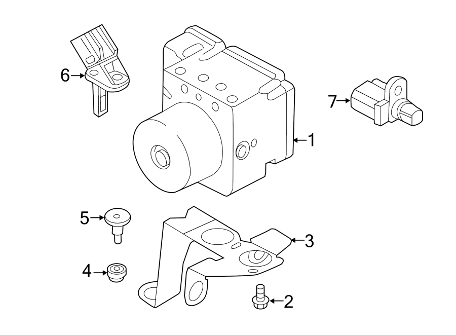 Diagram Abs components. for your 2019 Lincoln MKZ Reserve II Sedan  