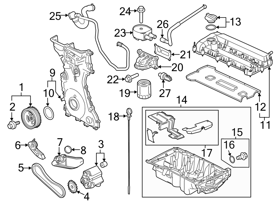 Diagram ENGINE / TRANSAXLE. ENGINE PARTS. for your 2016 Ford Transit Connect   