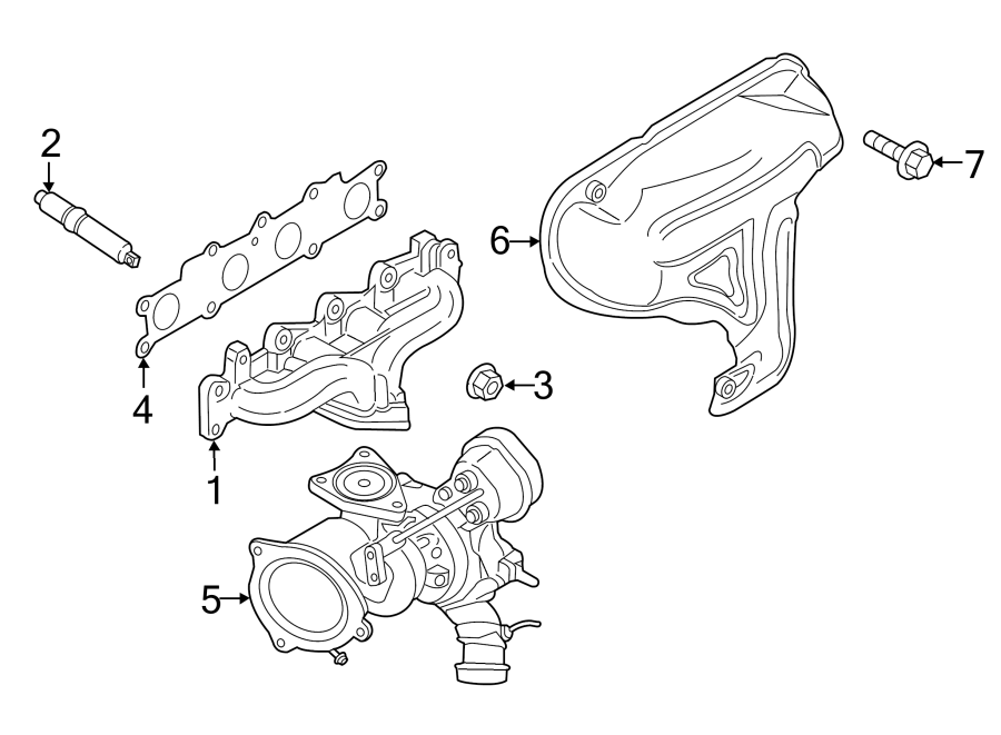 Diagram EXHAUST SYSTEM. for your Ford Transit Connect  