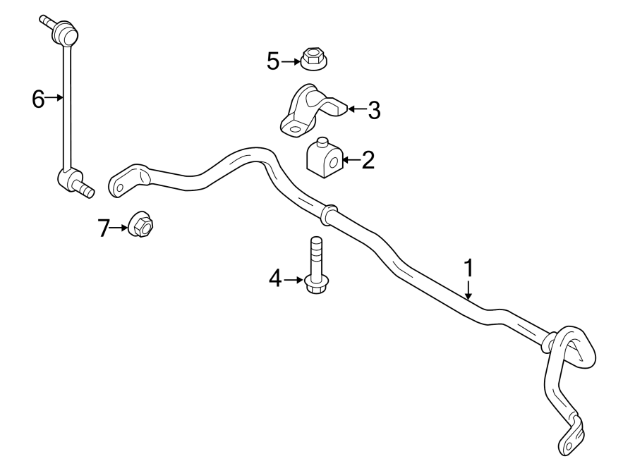 Diagram FRONT SUSPENSION. STABILIZER BAR & COMPONENTS. for your 2018 Lincoln MKZ   