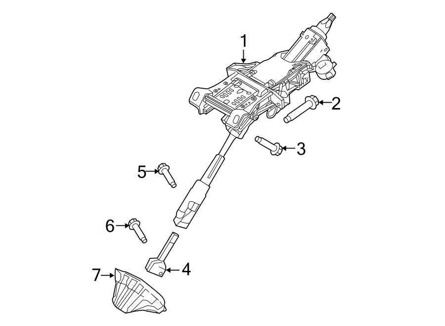 Diagram STEERING COLUMN ASSEMBLY. for your 2016 Lincoln MKZ Black Label Sedan  