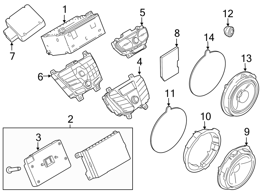 Diagram INSTRUMENT PANEL. SOUND SYSTEM. for your Ford Focus  