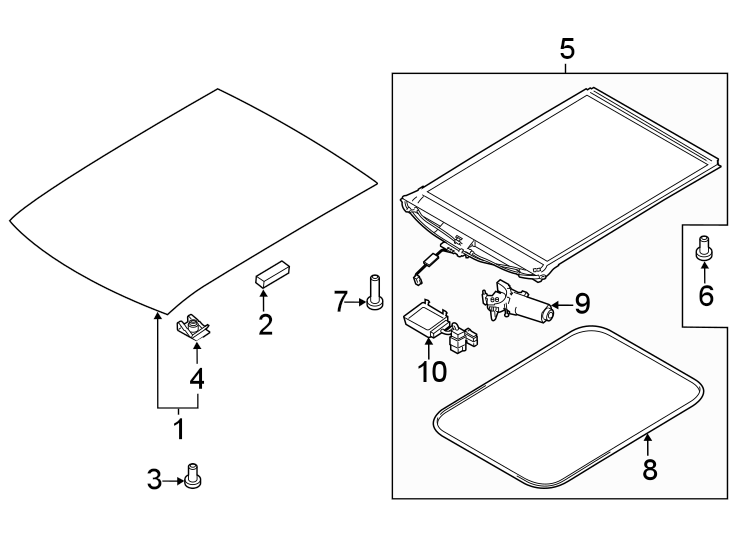 Diagram SUNROOF. for your 2018 Ford Transit Connect   