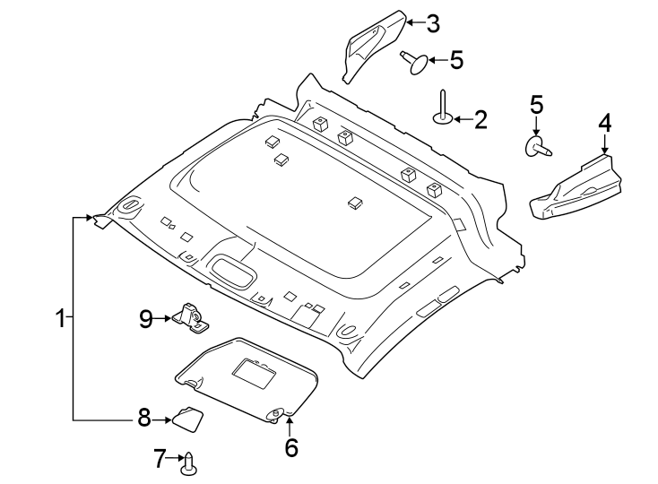 Diagram INTERIOR TRIM. for your 2011 Lincoln MKZ   