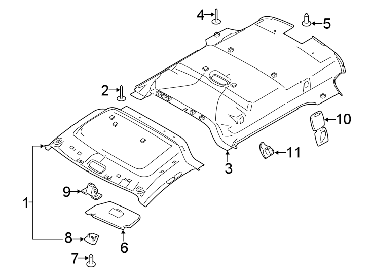 Diagram INTERIOR TRIM. for your Ford Transit Connect  