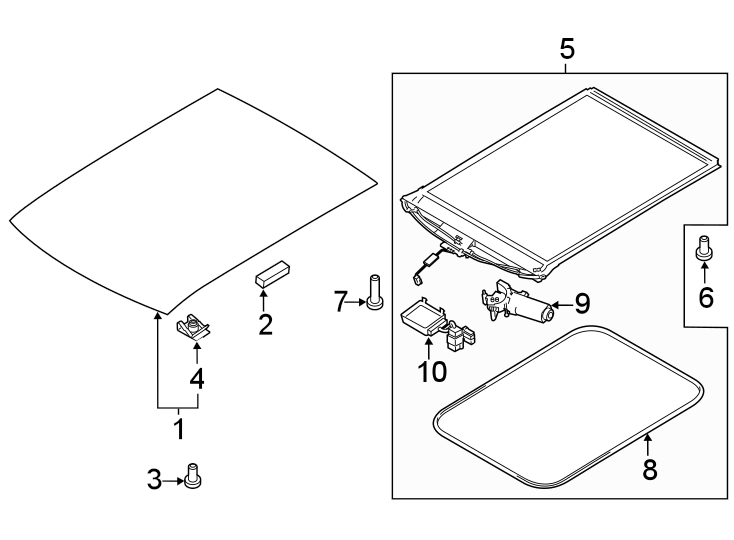 Diagram SUNROOF. for your 2018 Ford Transit Connect   