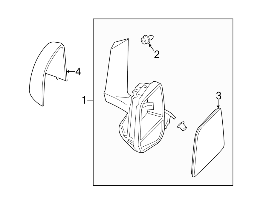 Diagram FRONT DOOR. OUTSIDE MIRRORS. for your 2014 Ford Transit Connect   