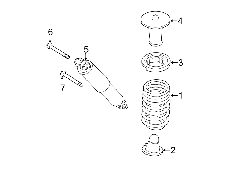 Diagram REAR SUSPENSION. SUSPENSION COMPONENTS. for your 2019 Ford Escape   