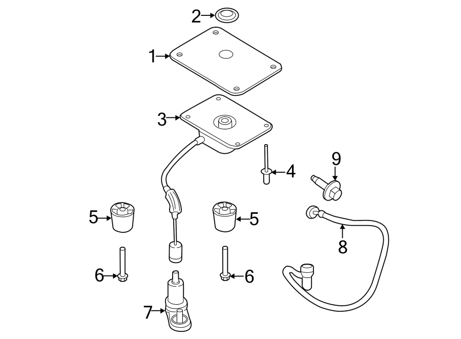 Diagram REAR BODY & FLOOR. SPARE TIRE CARRIER. for your 2016 Lincoln MKZ   