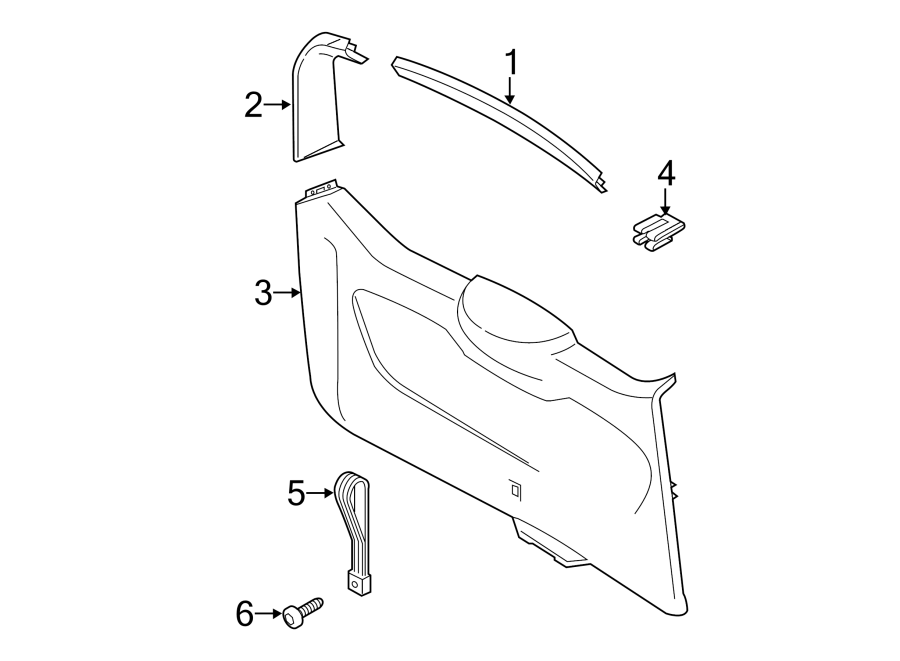 Diagram LIFT GATE. INTERIOR TRIM. for your 2005 Ford Focus   