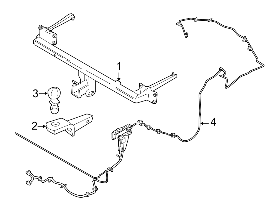 Diagram REAR BUMPER. TRAILER HITCH COMPONENTS. for your 2019 Lincoln MKZ Hybrid Sedan  