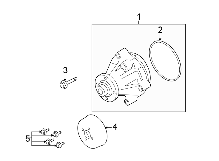 Diagram Water pump. for your Ford