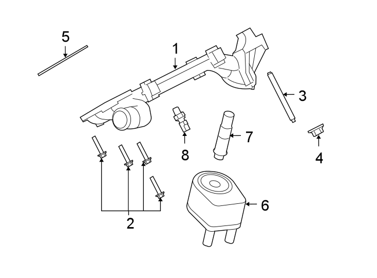 Diagram Oil cooler. for your Ford