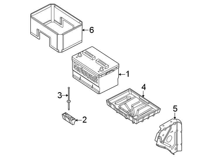 Diagram Main battery. for your 2017 Lincoln MKZ Black Label Sedan  