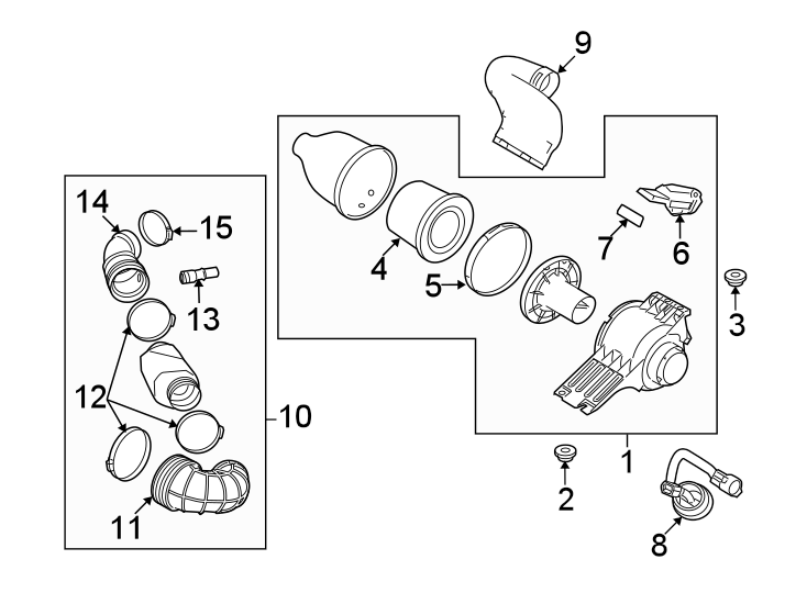 Diagram Air inlet. for your Ford