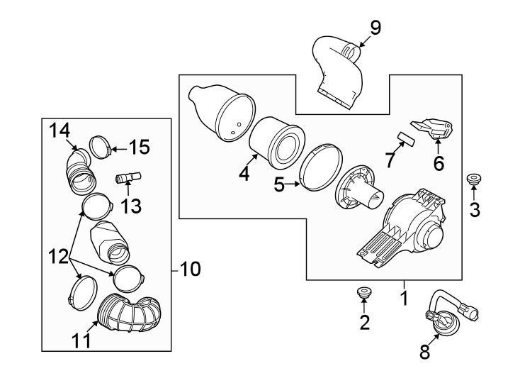 Diagram Air inlet. for your 1995 Ford