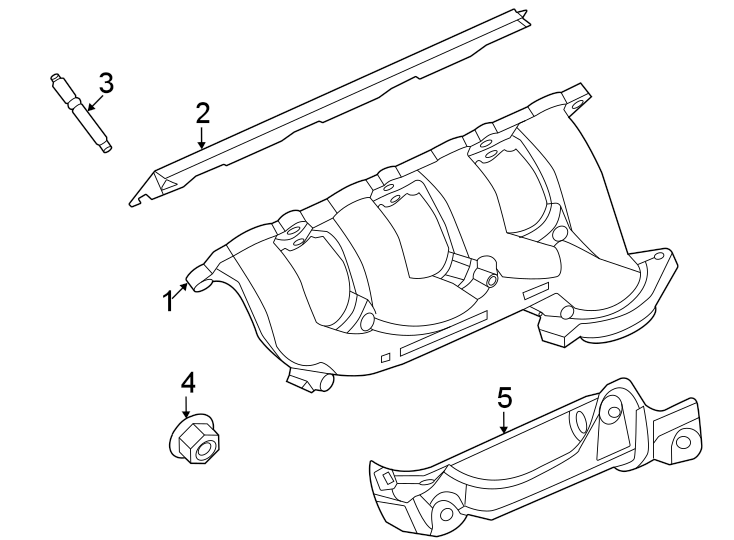 Diagram Exhaust system. Exhaust manifold. for your 2014 Lincoln MKZ Base Sedan  