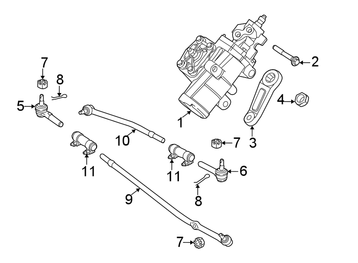 Diagram Steering gear & linkage. for your 2016 Ford E-450 Super Duty   