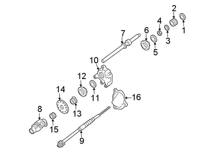 Diagram Steering column. Shaft & internal components. for your Ford E-450 Super Duty  