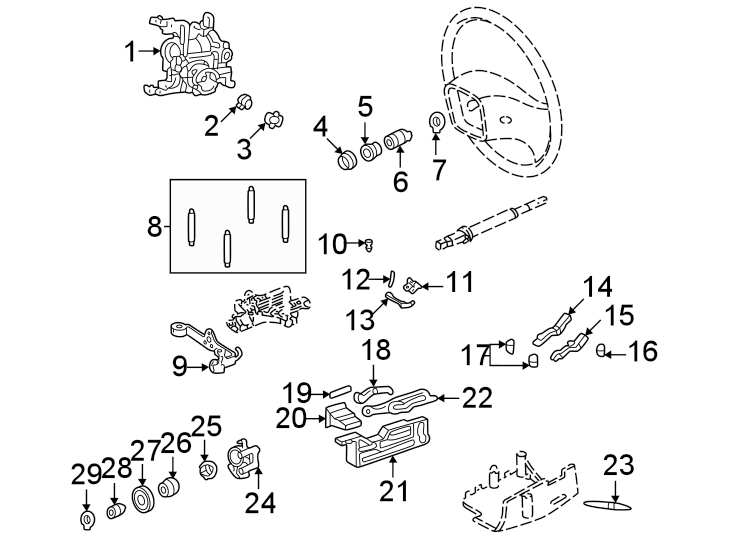 2024 Ford E-350 Super Duty Base Cutaway Van Ignition Switch Actuator ...