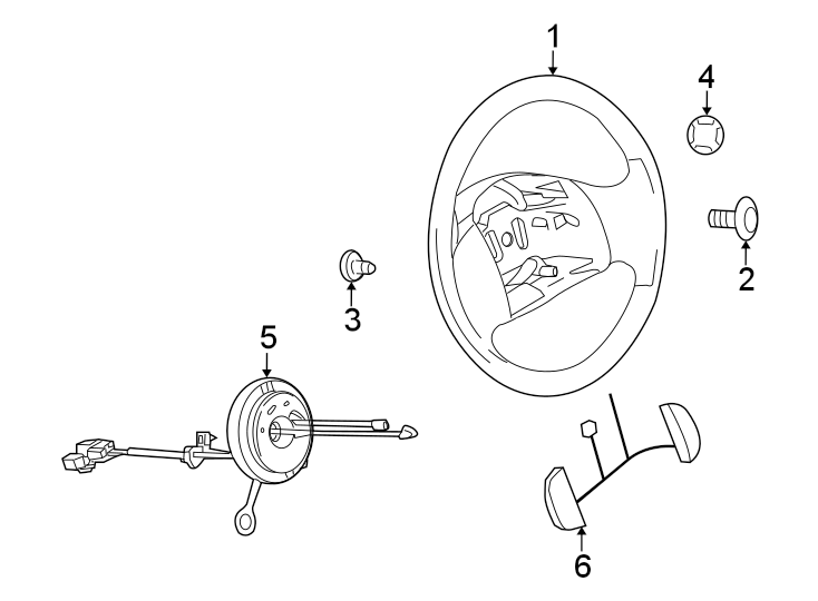 Diagram Steering wheel & trim. for your Ford E-350 Super Duty  