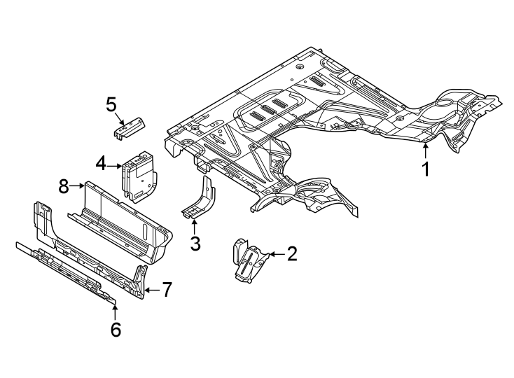 Diagram Cab. Floor. for your 1985 Ford E-250 Econoline   