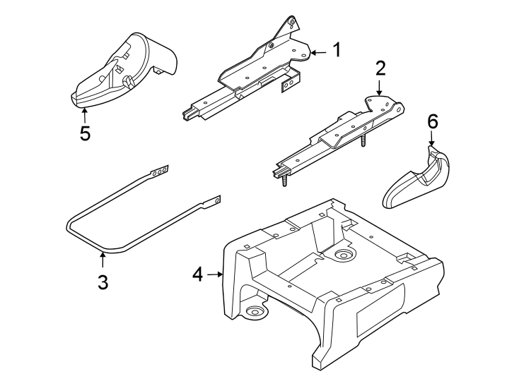 Diagram Seats & tracks. Tracks & components. for your Ford E-350 Super Duty  