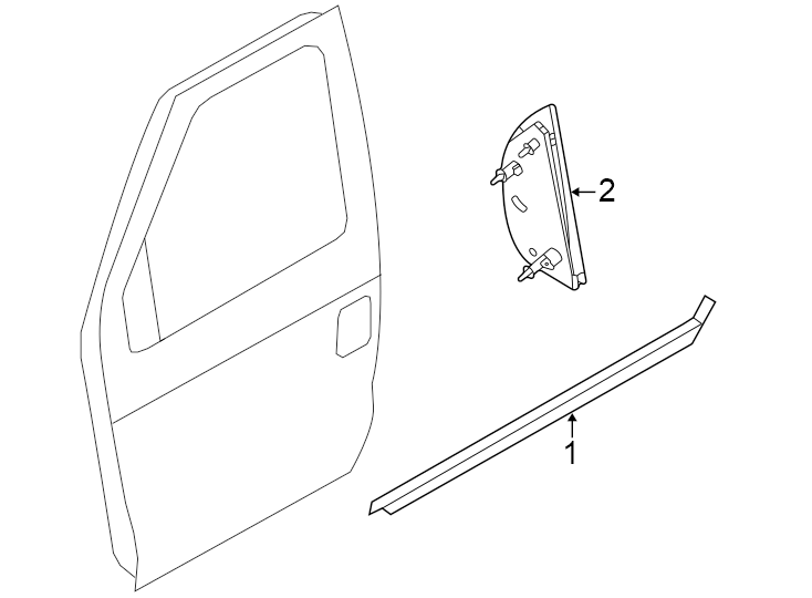 Diagram Door. Exterior trim. for your Ford E-450 Super Duty  