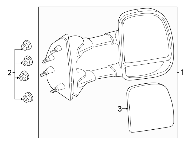 Diagram Door. Outside mirrors. for your Ford E-350 Super Duty  