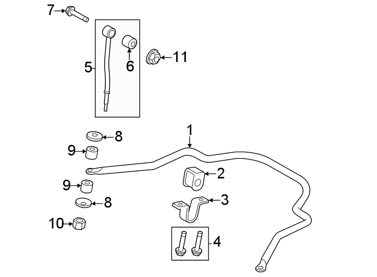 Diagram Rear suspension. Stabilizer bar & components. for your 1997 Ford F-150   