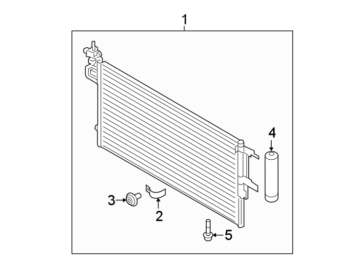 Diagram AIR CONDITIONER & HEATER. CONDENSER. for your Ford