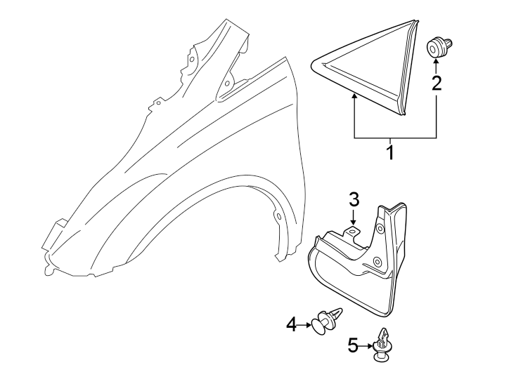 Diagram FENDER. EXTERIOR TRIM. for your 2017 Ford F-350 Super Duty 6.7L Power-Stroke V8 DIESEL A/T 4WD XL Standard Cab Pickup Fleetside 