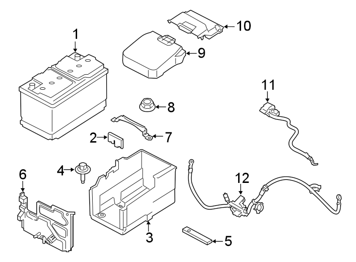 Diagram 2. 0 liter. 2. 5 liter. W/HEAVY duty battery. W/O heavy duty battery. for your 2020 Lincoln MKZ Base Sedan  