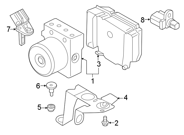 Diagram Abs components. for your 2016 Lincoln MKZ Black Label Sedan  