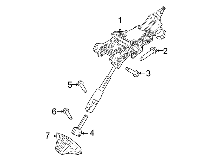 Diagram STEERING COLUMN ASSEMBLY. for your 2016 Lincoln MKZ Black Label Sedan 2.0L EcoBoost A/T AWD 