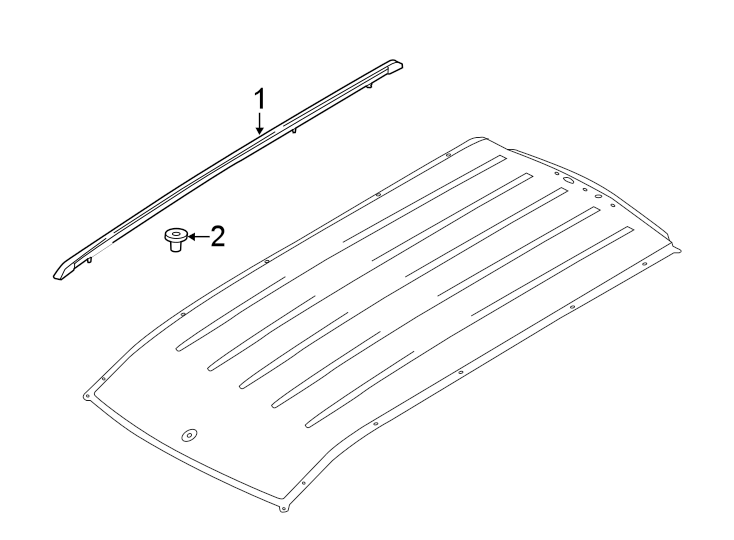 Diagram ROOF. EXTERIOR TRIM. for your 1987 Ford Bronco   