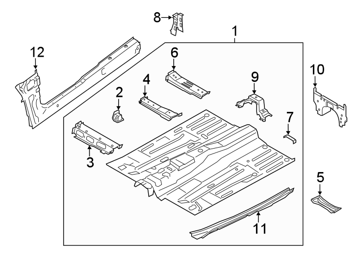 Diagram PILLARS. ROCKER & FLOOR. FLOOR & RAILS. for your Ford Transit Connect  