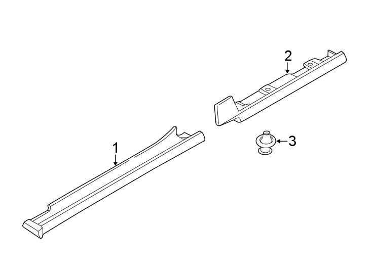 Diagram PILLARS. ROCKER & FLOOR. EXTERIOR TRIM. for your Ford