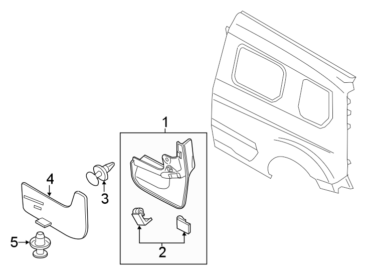 Diagram Side panel. Exterior trim. for your 2010 Ford Ranger   