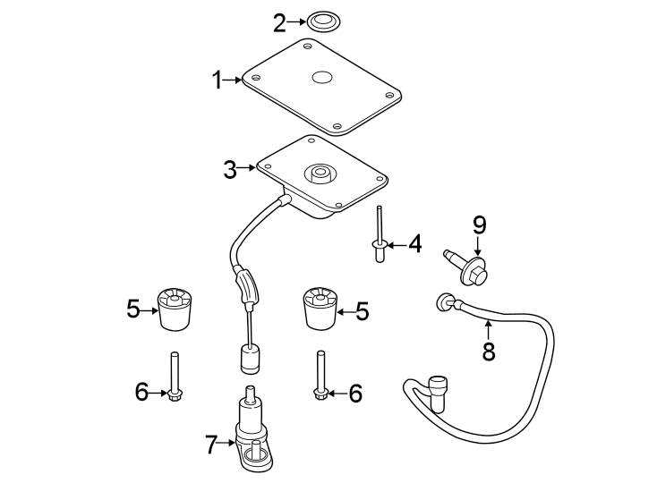 Diagram REAR BODY & FLOOR. SPARE TIRE CARRIER. for your 2021 Ford Transit-350 HD   