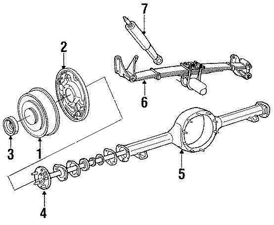 Diagram REAR SUSPENSION. AXLE HOUSING. BRAKE COMPONENTS. SUSPENSION COMPONENTS. for your 2021 Ford F-150 3.5L PowerBoost V6 FULL HYBRID EV-GAS (FHEV) A/T RWD Platinum Crew Cab Pickup Fleetside 