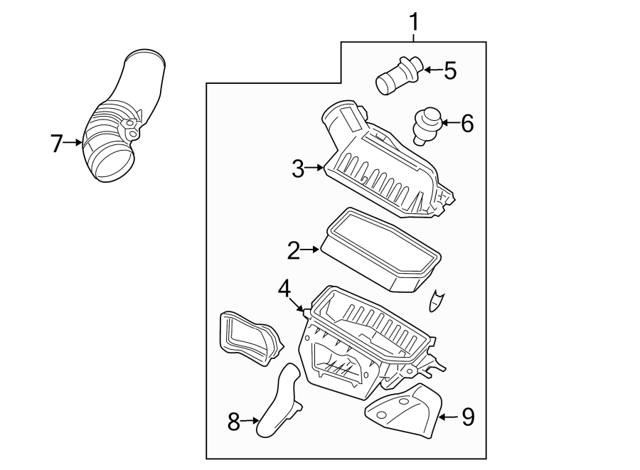 Diagram AIR INLET. for your Ford E-350 Club Wagon  