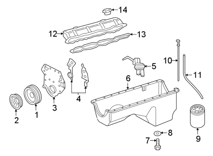 Diagram ENGINE PARTS. for your Ford E-350 Club Wagon  