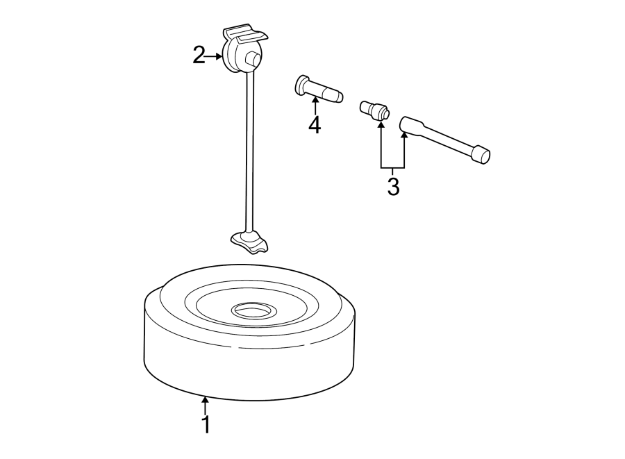 Diagram WHEELS. SPARE TIRE CARRIER. for your 2021 Lincoln Navigator   