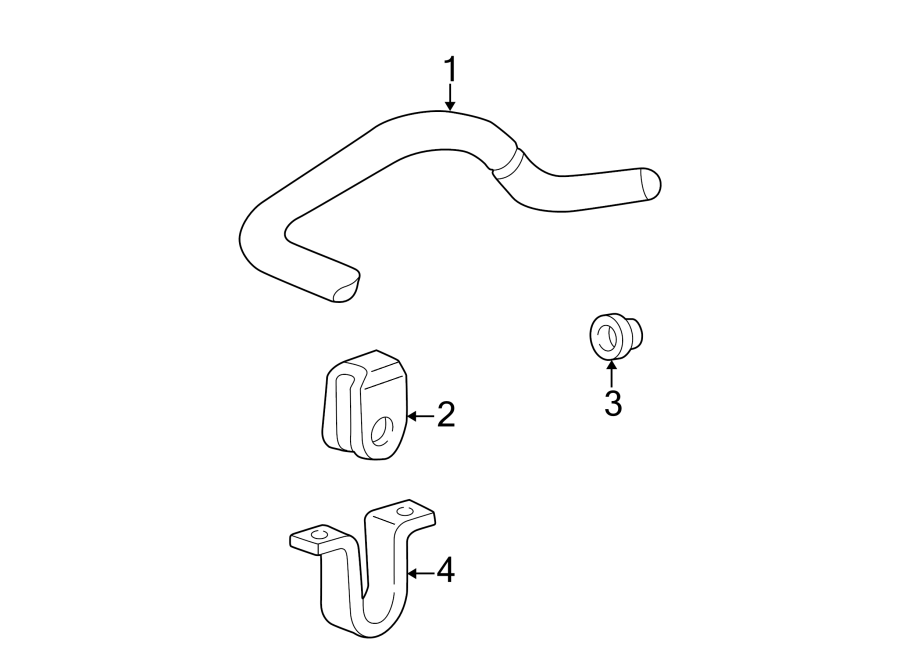 Front suspension. Stabilizer bar & components. Diagram