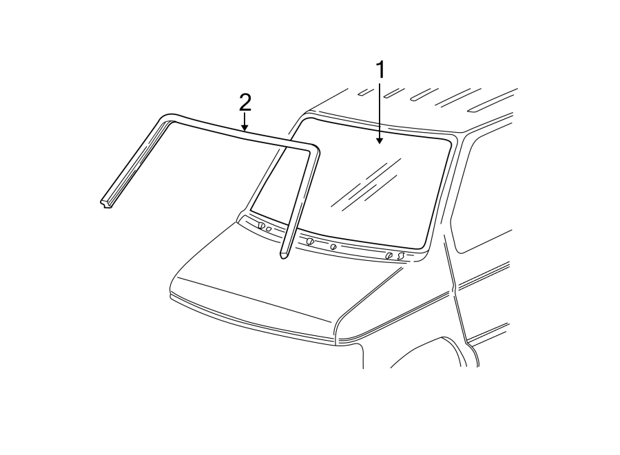 Diagram WINDSHIELD. GLASS. REVEAL MOLDINGS. for your 2016 Ford Escape   