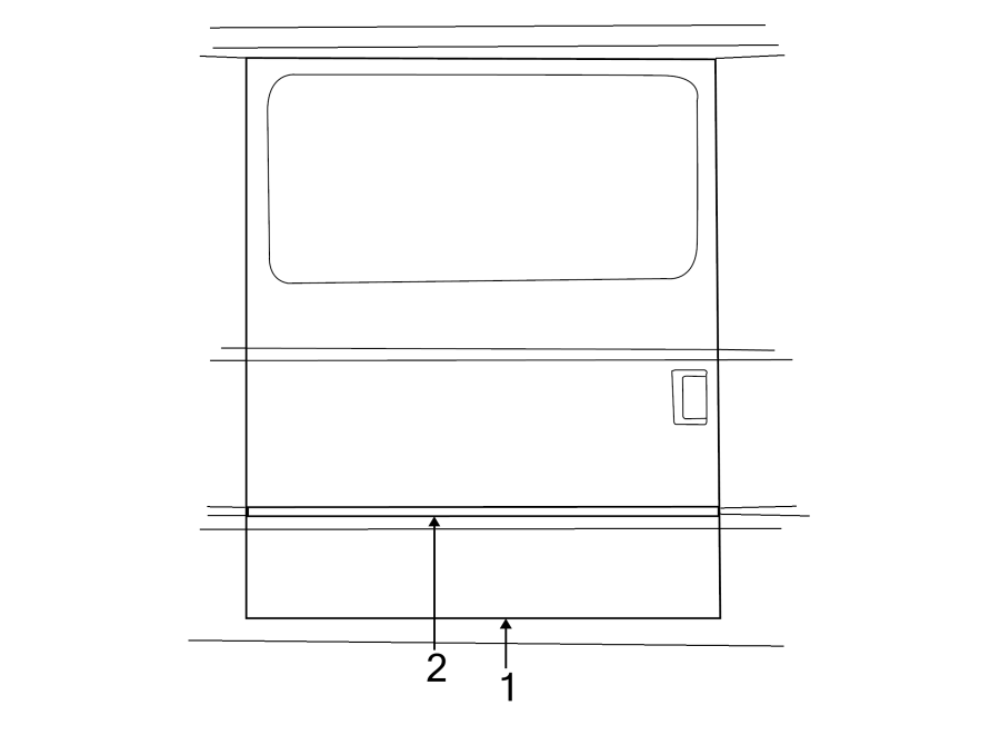 Full size assembly image of SIDE LOADING DOOR. DOOR & COMPONENTS. EXTERIOR TRIM. (1/1)