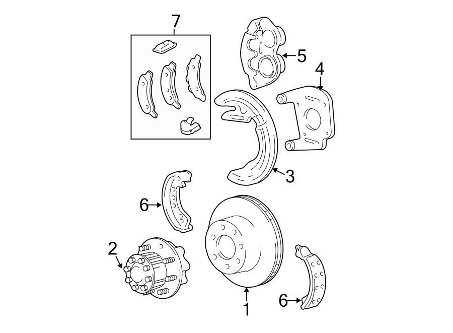 Diagram REAR SUSPENSION. BRAKE COMPONENTS. for your 2017 Ford F-150  XLT Extended Cab Pickup Fleetside 