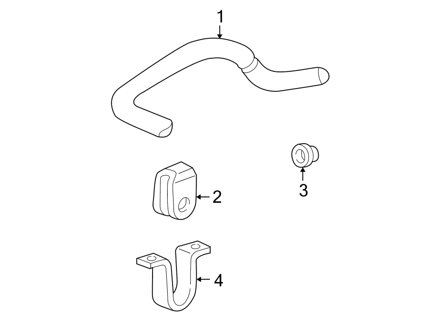 Front suspension. Stabilizer bar & components. Diagram